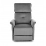 SEMIR fotel z funkcja elektrycznego rozkładania / gniazdo USB, popielaty