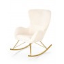 LIBERTO fotel wypoczynkowy kremowy / złoty