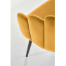 K410 krzesło musztardowy velvet