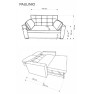 PAULINIO sofa rozkładana, popielaty